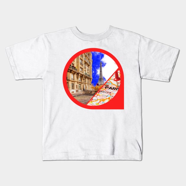 Eiffel Tower Minecraft In Paris France Kids T-Shirt by Mrvan24HStore